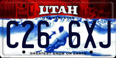 UT license plate C266XJ