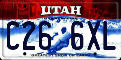 UT license plate C266XL