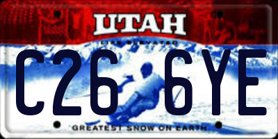 UT license plate C266YE