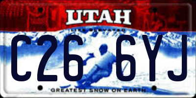 UT license plate C266YJ