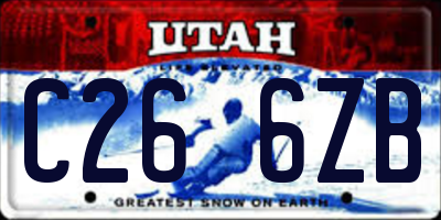 UT license plate C266ZB