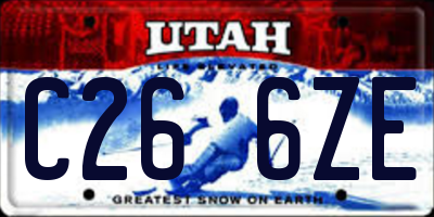 UT license plate C266ZE