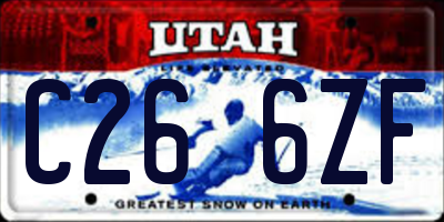 UT license plate C266ZF