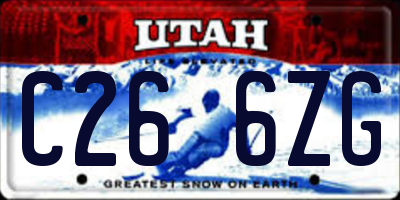 UT license plate C266ZG