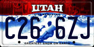UT license plate C266ZJ
