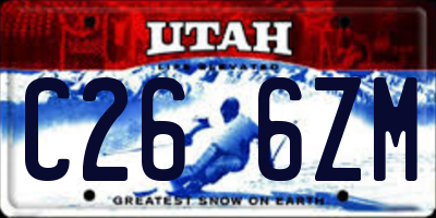 UT license plate C266ZM