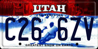 UT license plate C266ZV