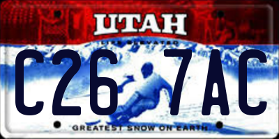 UT license plate C267AC