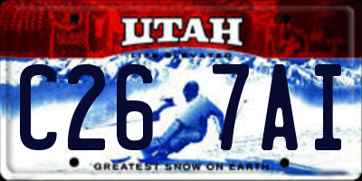 UT license plate C267AI