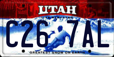 UT license plate C267AL