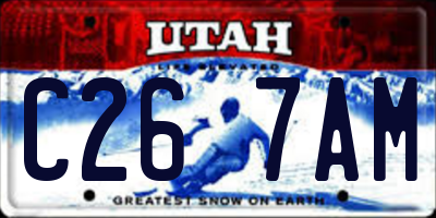 UT license plate C267AM
