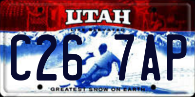 UT license plate C267AP