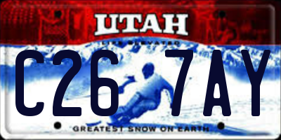 UT license plate C267AY