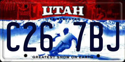 UT license plate C267BJ