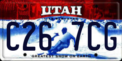 UT license plate C267CG