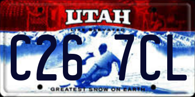 UT license plate C267CL