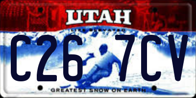 UT license plate C267CV