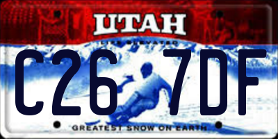 UT license plate C267DF