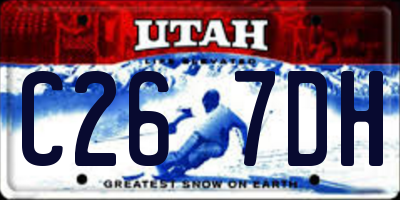UT license plate C267DH
