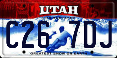 UT license plate C267DJ