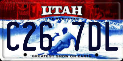 UT license plate C267DL