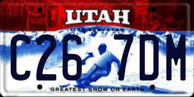 UT license plate C267DM