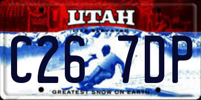 UT license plate C267DP