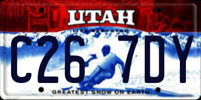 UT license plate C267DY