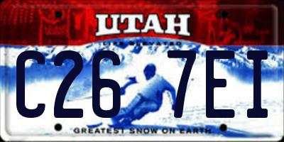 UT license plate C267EI