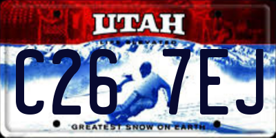 UT license plate C267EJ