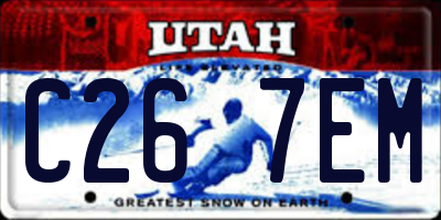 UT license plate C267EM
