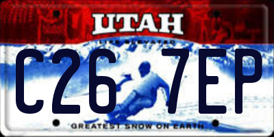 UT license plate C267EP