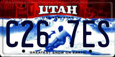 UT license plate C267ES