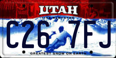 UT license plate C267FJ