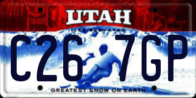 UT license plate C267GP
