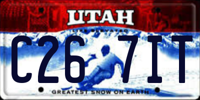 UT license plate C267IT