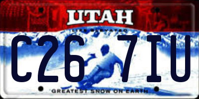 UT license plate C267IU