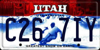 UT license plate C267IY