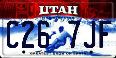 UT license plate C267JF