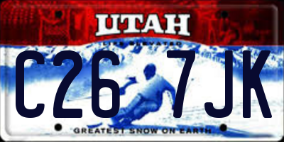 UT license plate C267JK
