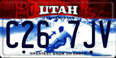 UT license plate C267JV