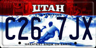 UT license plate C267JX