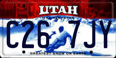 UT license plate C267JY