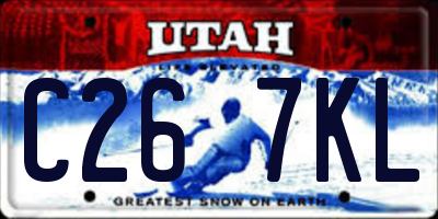 UT license plate C267KL