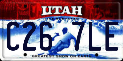 UT license plate C267LE