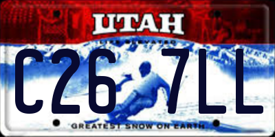 UT license plate C267LL