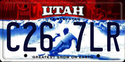 UT license plate C267LR