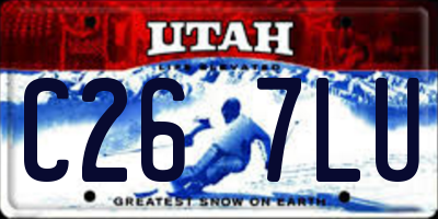 UT license plate C267LU