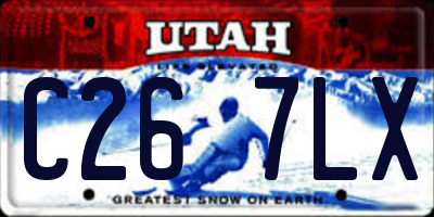 UT license plate C267LX