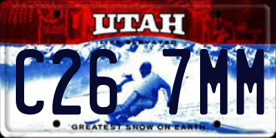 UT license plate C267MM